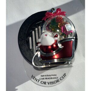 BATH BODY WORKS SANTA SLEIGH SCENTPORTABLE HOLDER CAR VENT VISOR CLIP FRESHENER